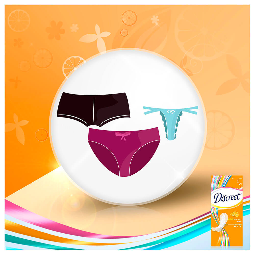 Прокладки ежедневные Discreet 20шт део летняя свежесть
Прокладки ежедневные Discreet 20шт део летняя свежесть