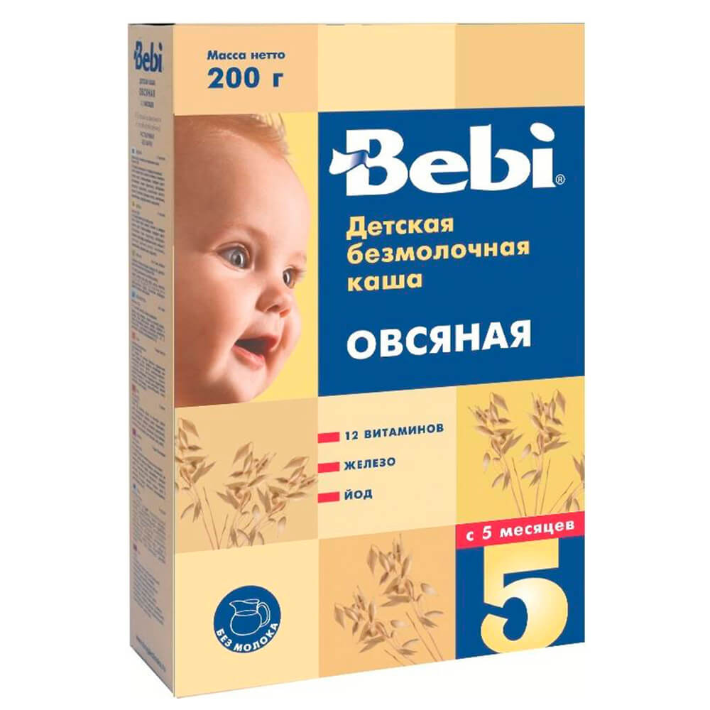 

Каша Bebi 200г без молочная овсяная с 5 месяцев