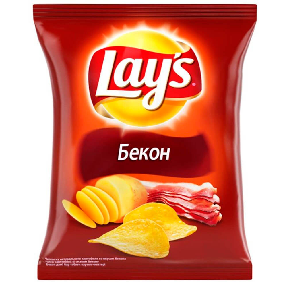 

Чипсы Lays 80г бекон