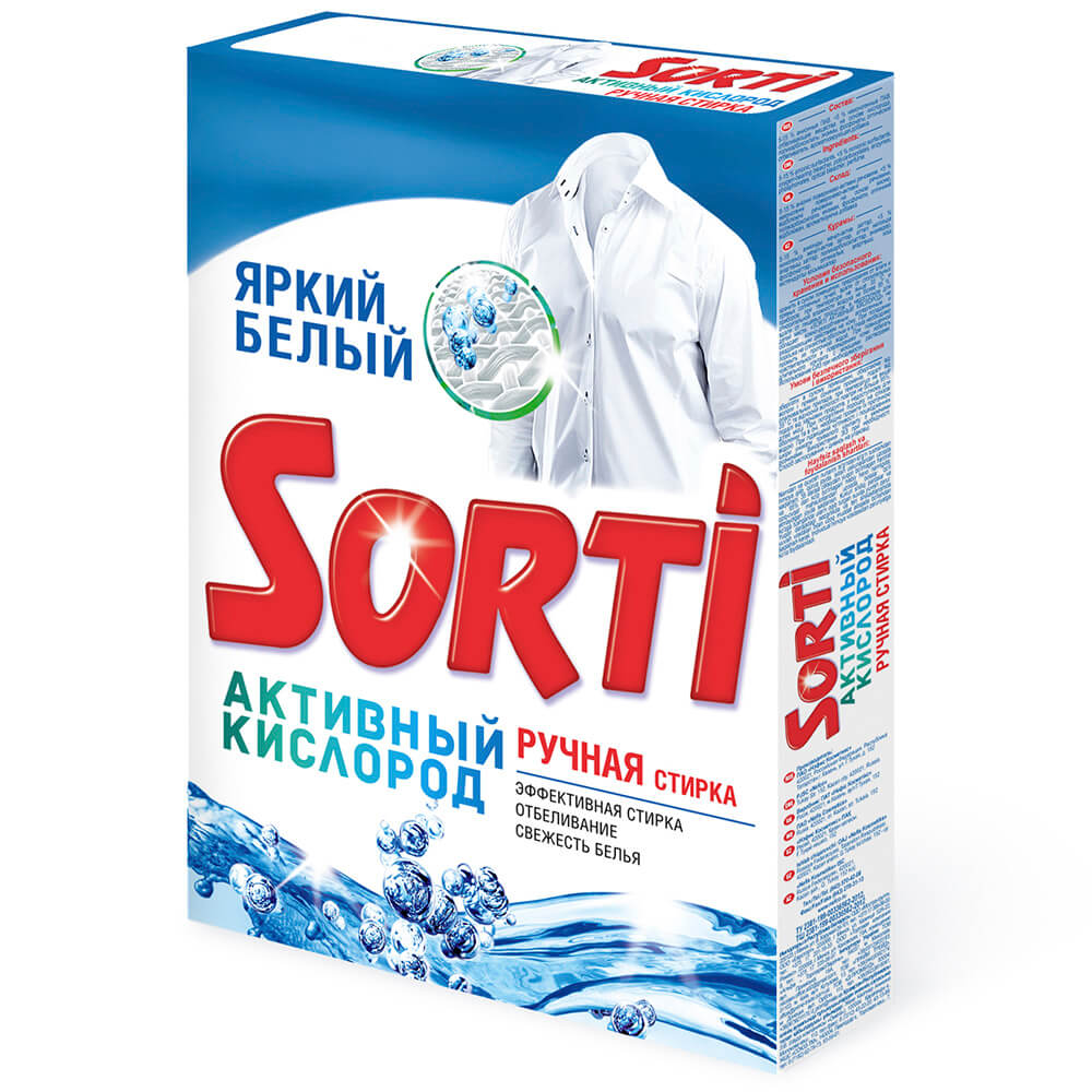 

Стиральный порошок Sorti 350г активный кислород ручная стирка к/к