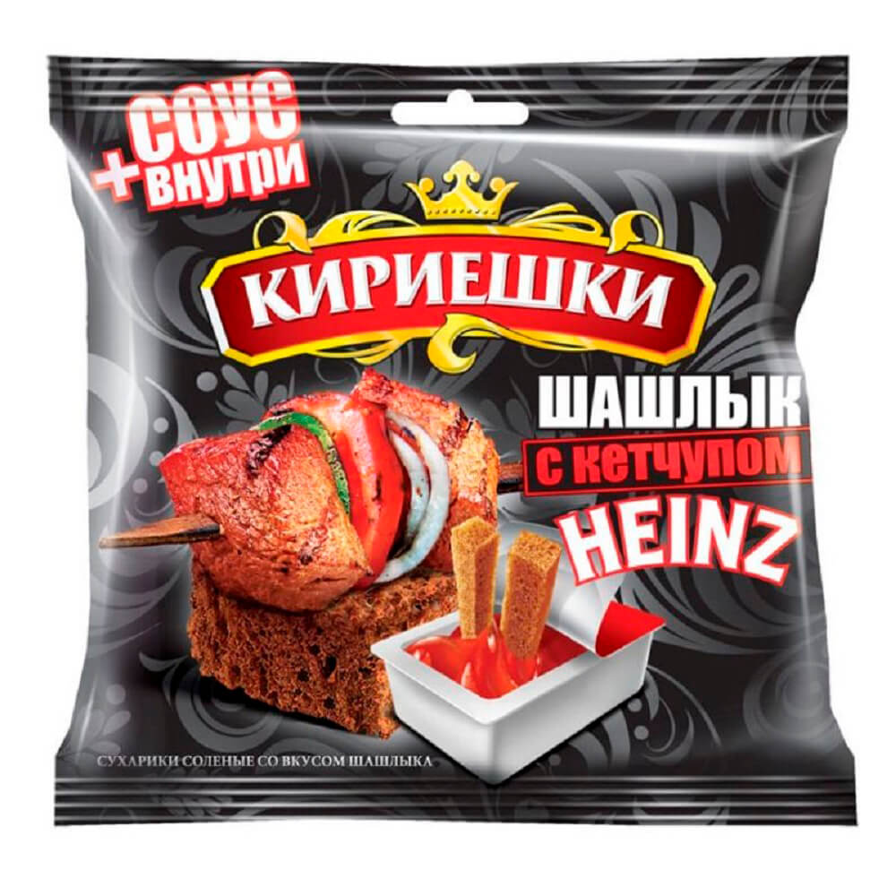 

Сухарики Кириешки 60г курица с кетчупом Heinz