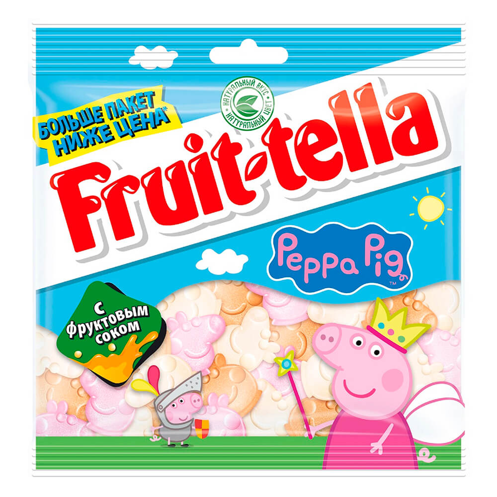 

Мармелад жевательный Fruittella 150г свинка пеппе Ван Мелле