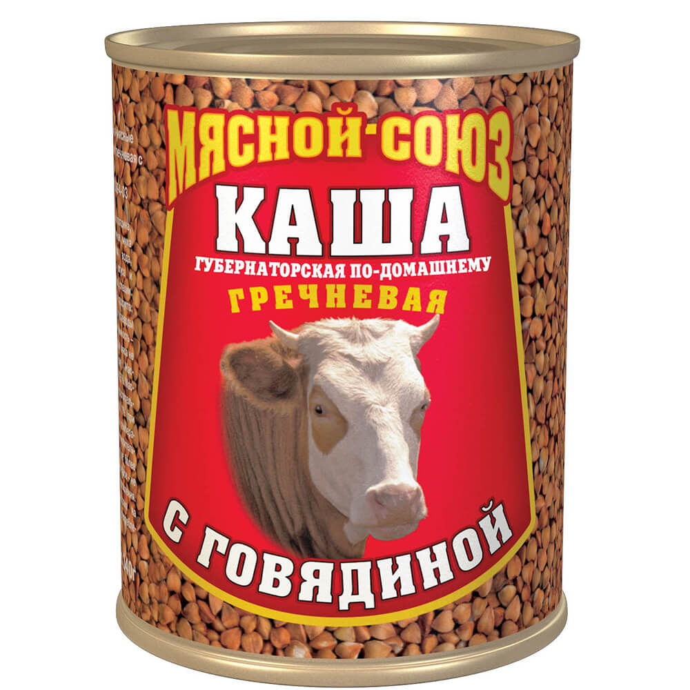 Мясной Союз каша гречневая с говядиной ж/б 340гр