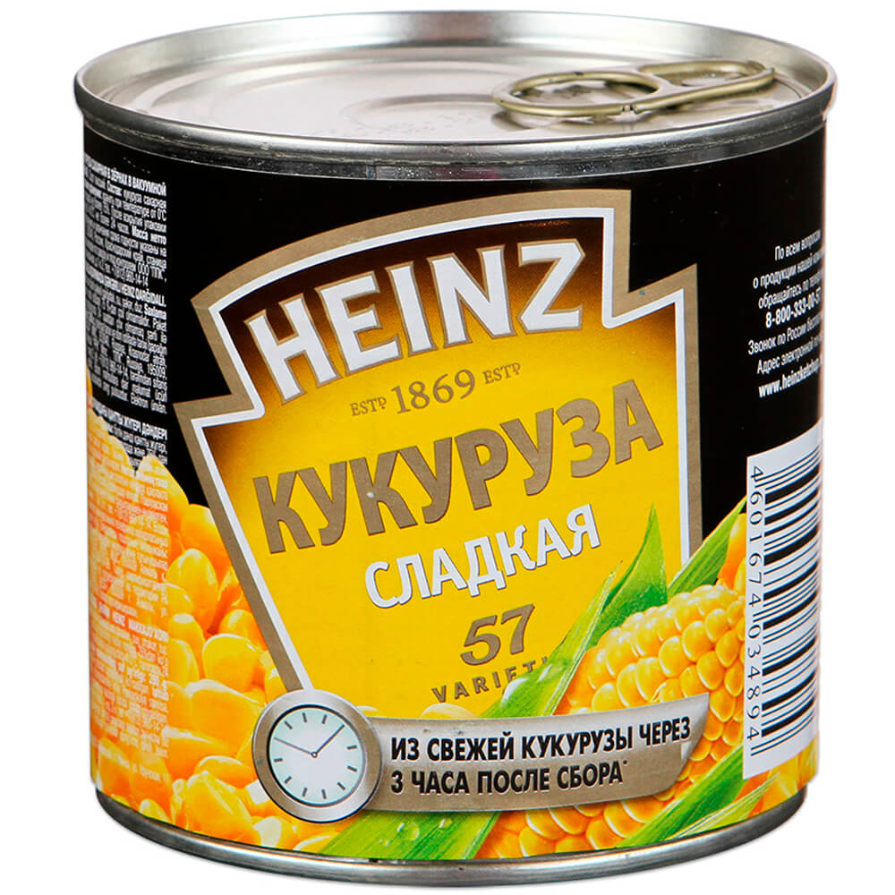

Кукуруза Heinz 340г ж/б