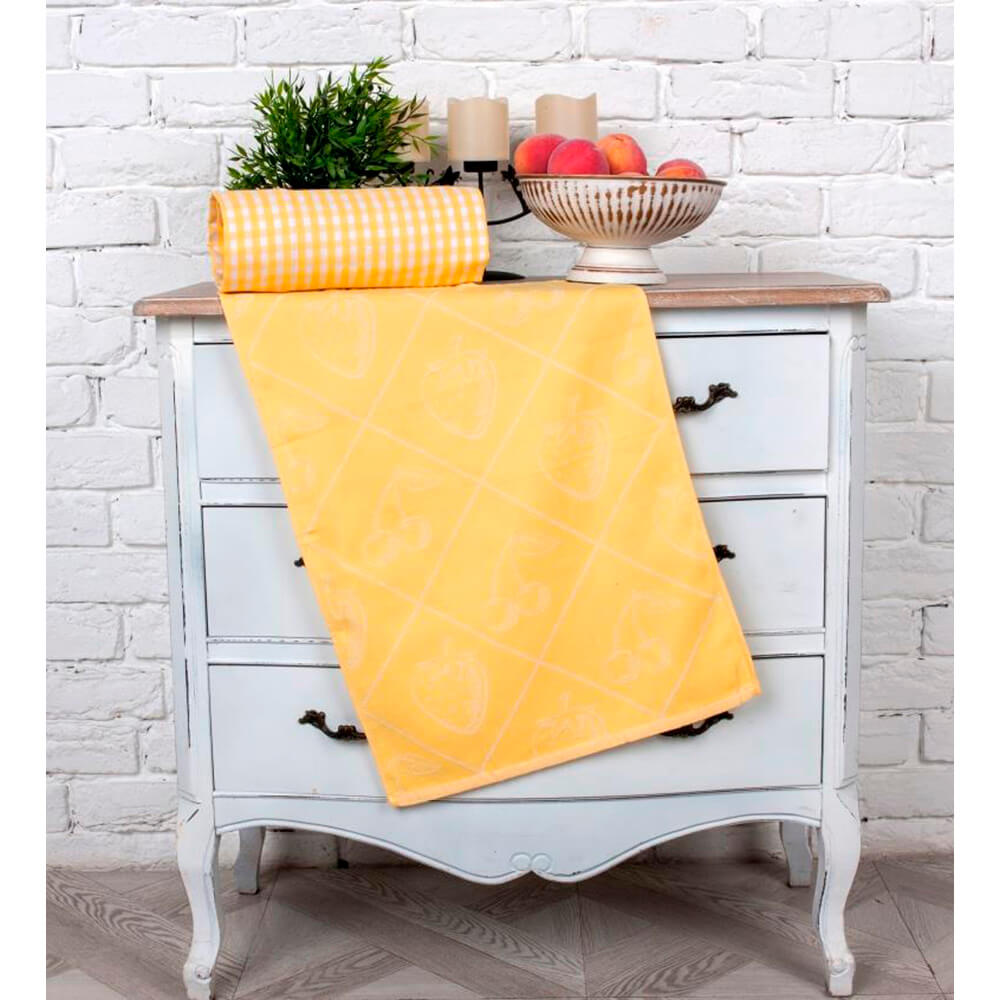 

Набор полотенец кухонных 2шт 40*60см фрут желтый