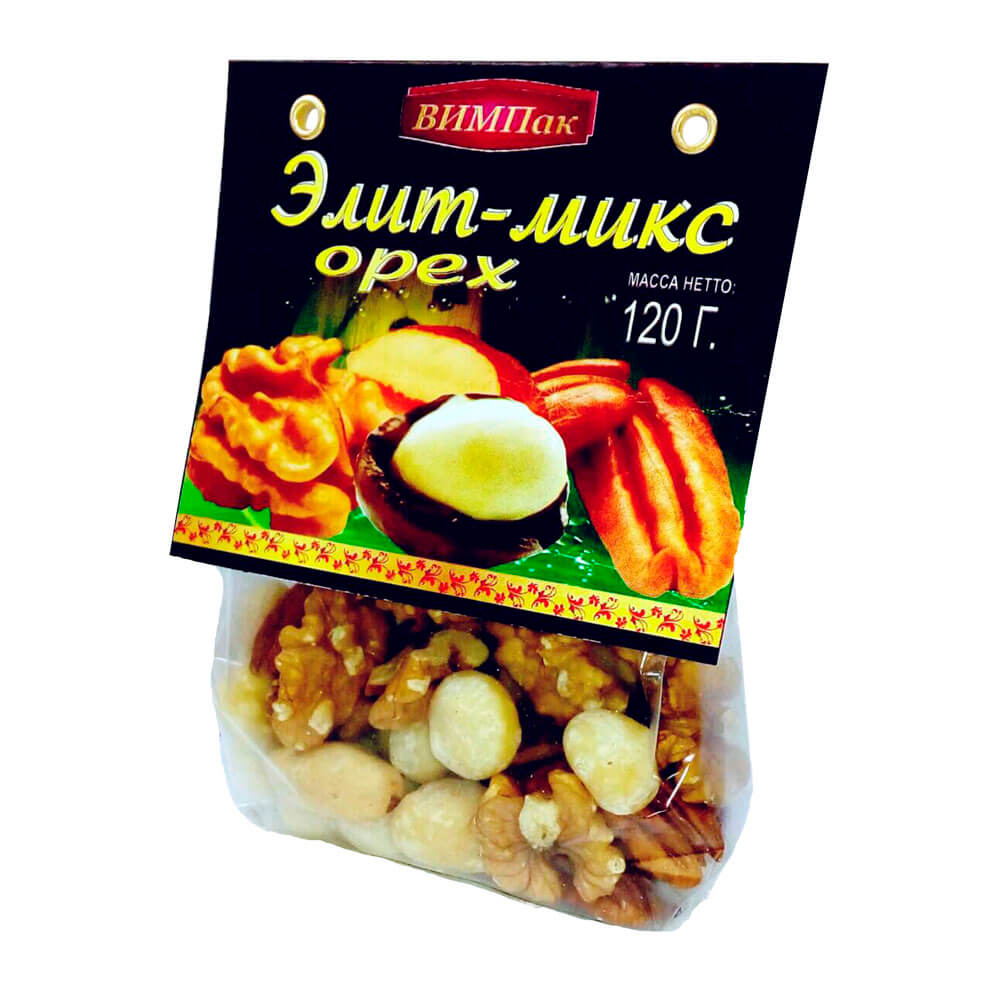 

Элит-орех микс вимпак 120г ядра орехов макадамии пекана бразильского грецкого