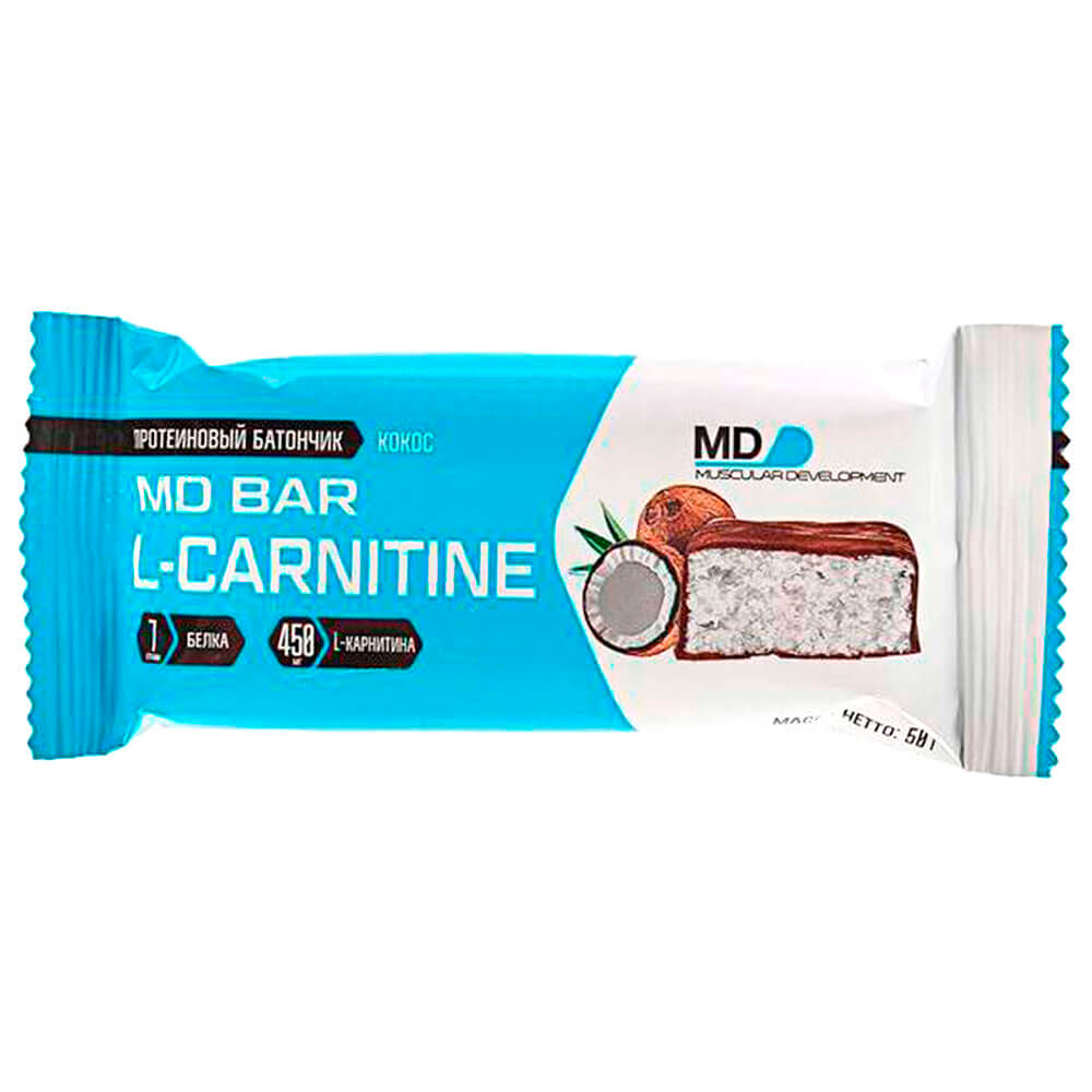 

Батончик MD Bar L-Carnitin 50г кокос арт тнт