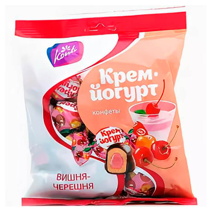 

Конфеты крем-йогурт 240г вишня-черешня Konti