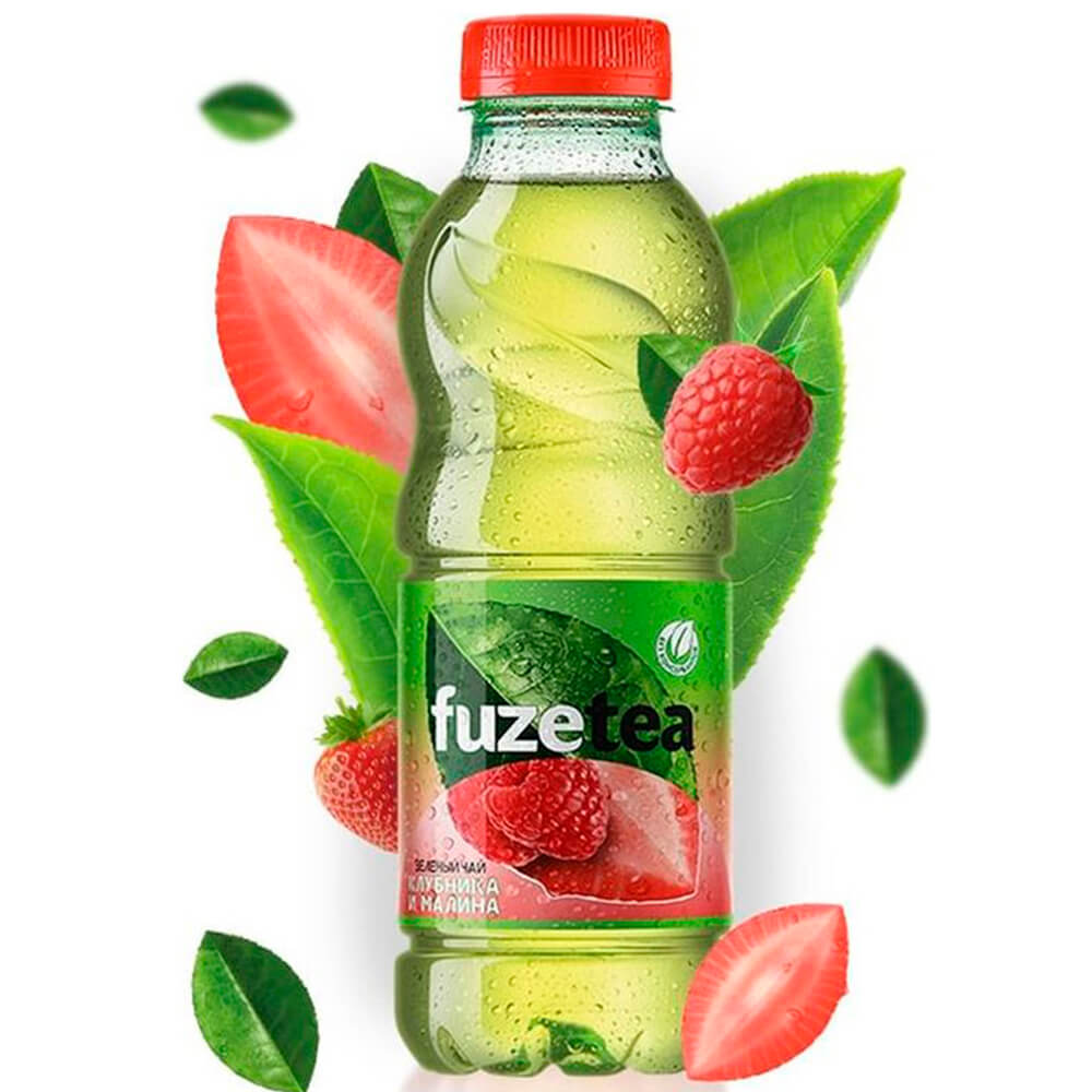 

Напиток холодный Fuze Tea зеленый клубника-малина 0,5л пэт