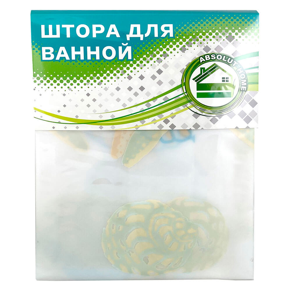 

Штора для ванной (занавеска) Absolut Home 180*180см морские звёзды