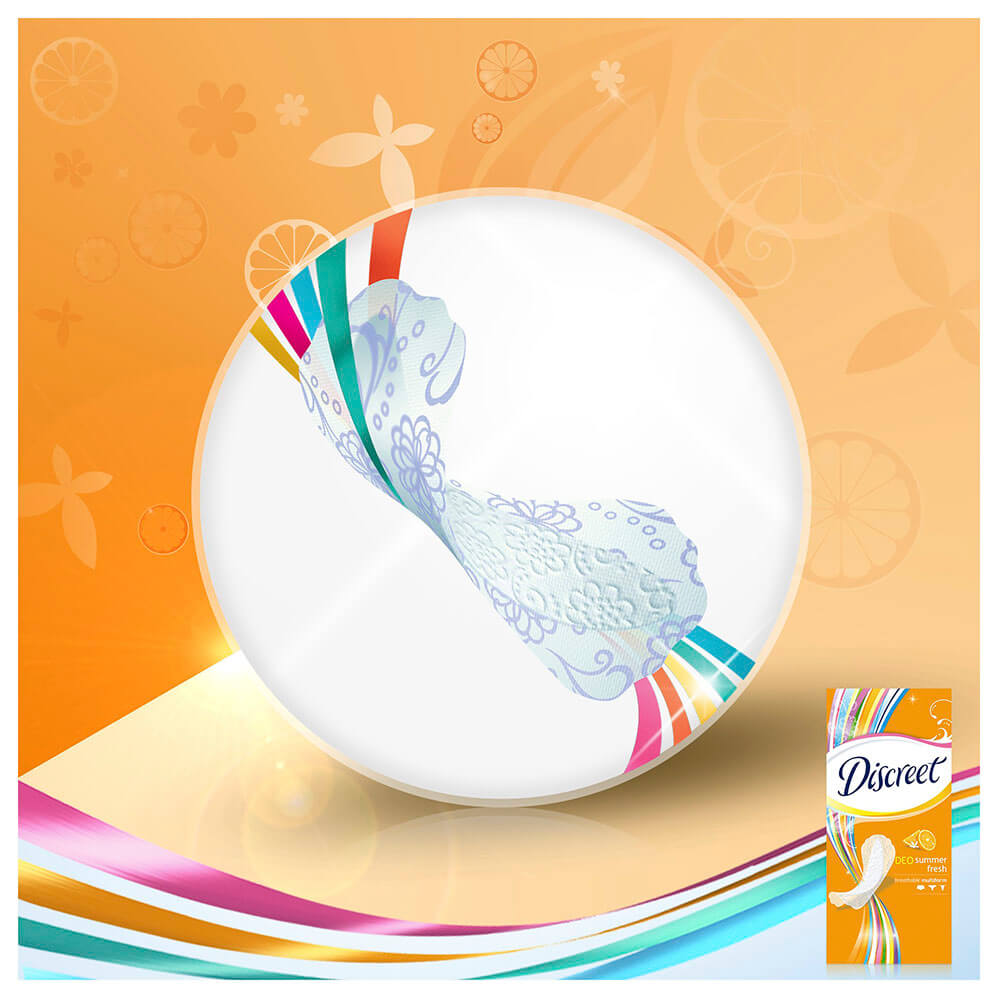 

Прокладки ежедневные Discreet 60шт део летняя свежесть