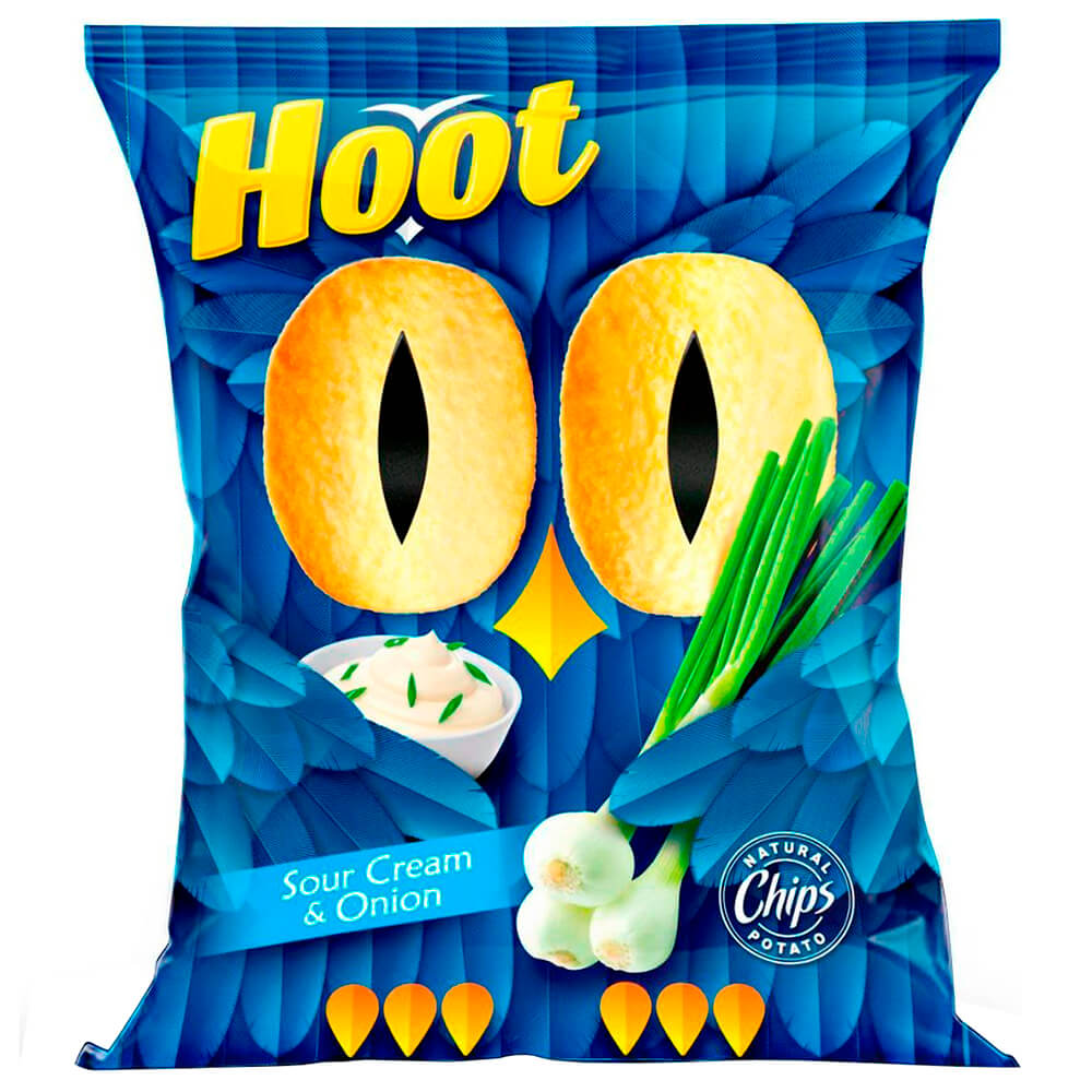 

Чипсы Hoot 70г сметана лук