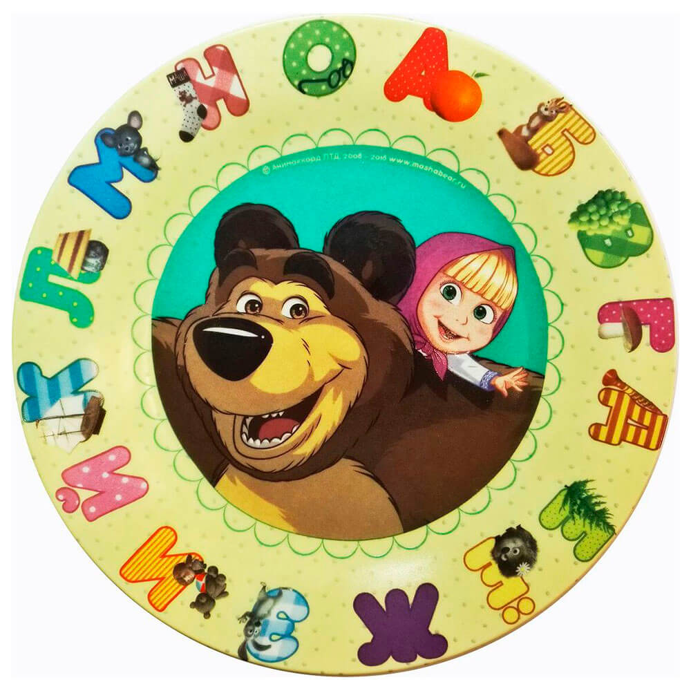 

Тарелка 19см Маша и Медведь азбука Анимаккорд mbcp190-3