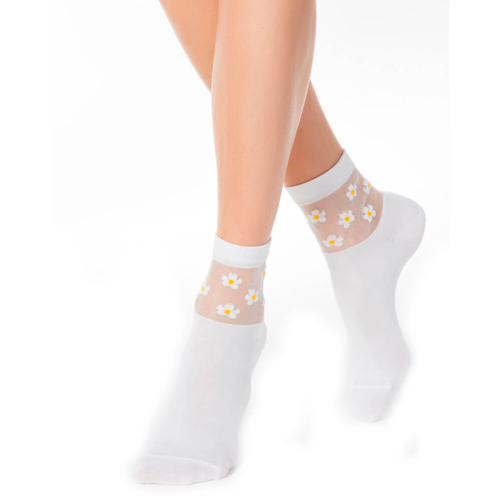 

Носки женские фантазия хлопковые белые р.25 16с-83сп