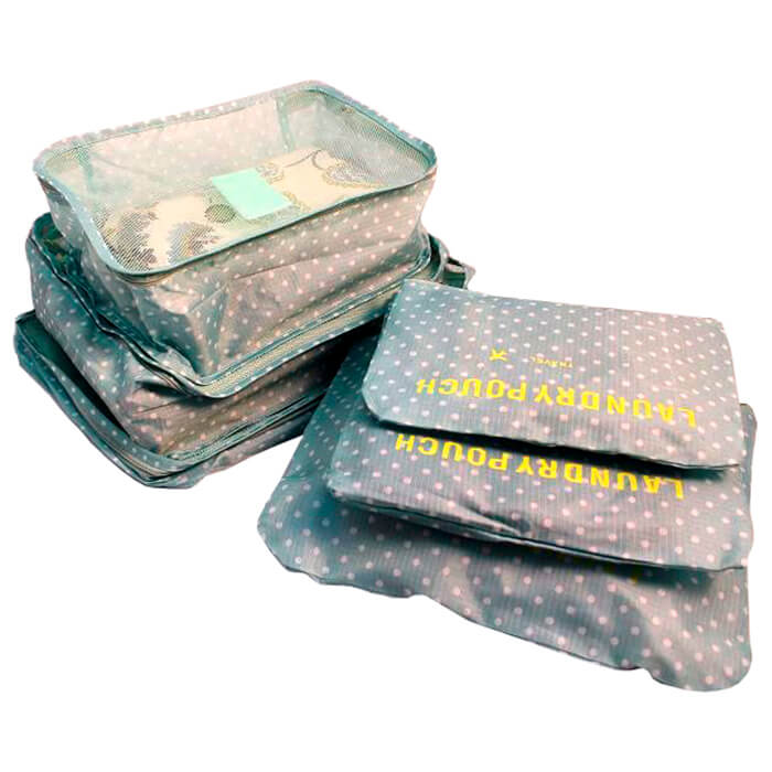 

Косметички набор дорожный горох 6предметов 034-049