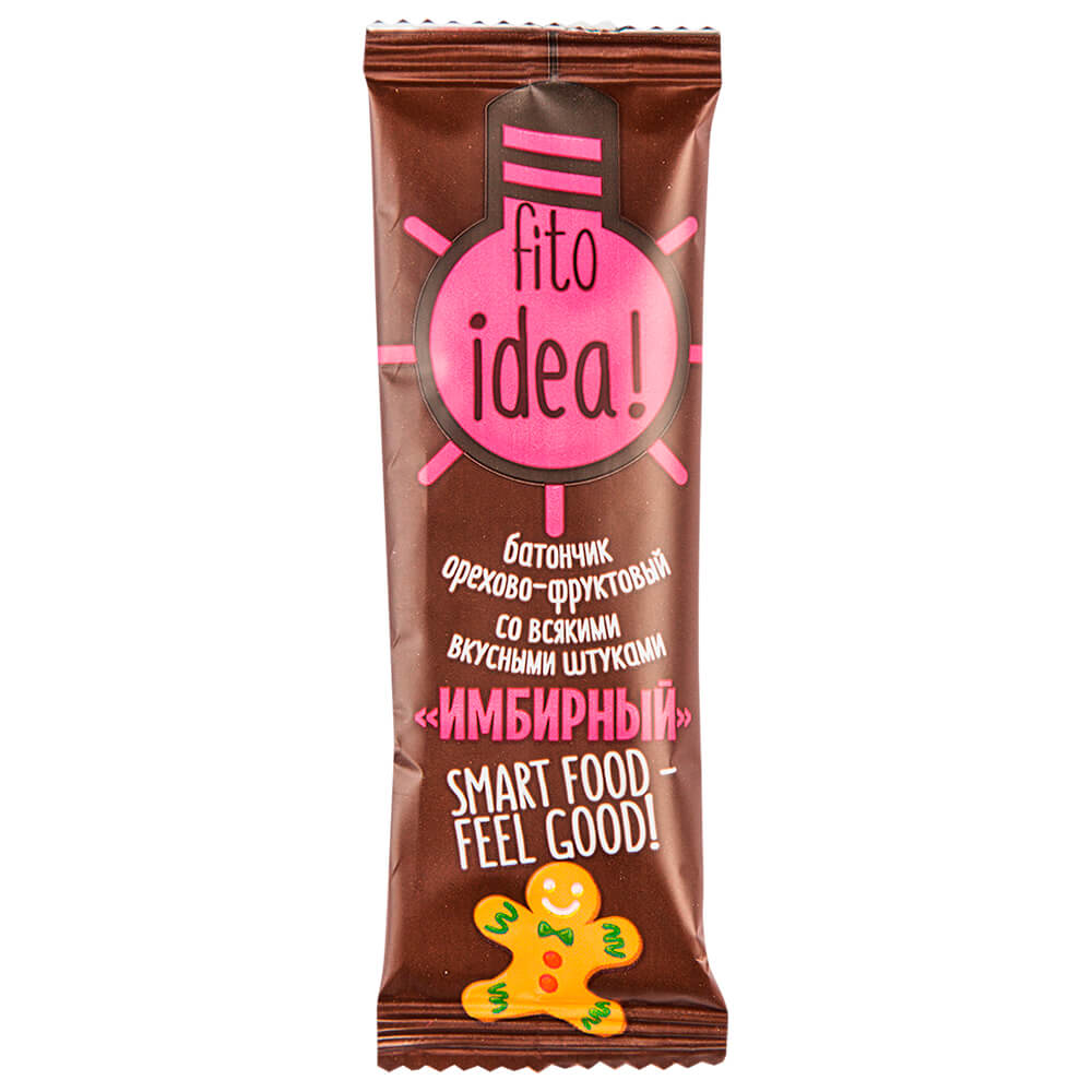 

Батончик орехово-фруктовый Fito idea 25г имбирь росагроэкспорт