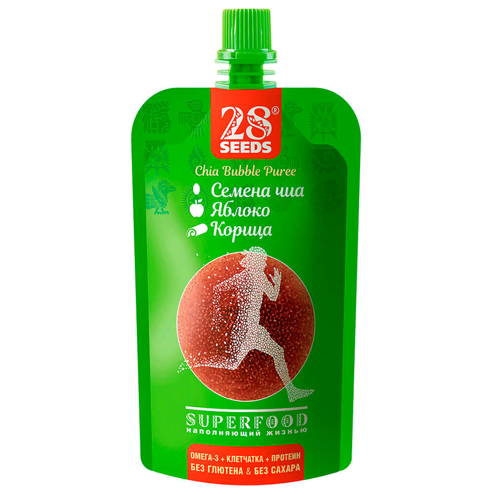 

Пюре Чиа 28 Seeds 110мл яблоко-корица дой-пак
