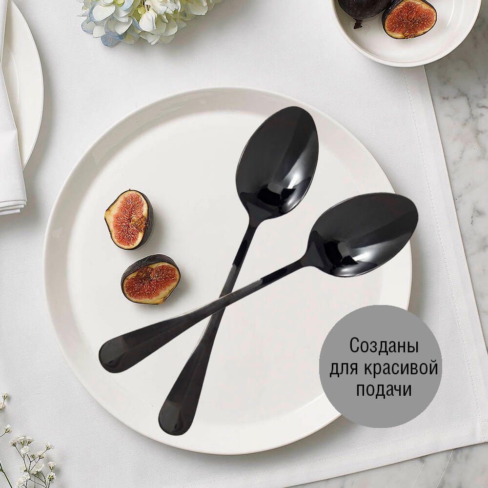 

Набор столовых ложек 2шт Европа черные tk-1010