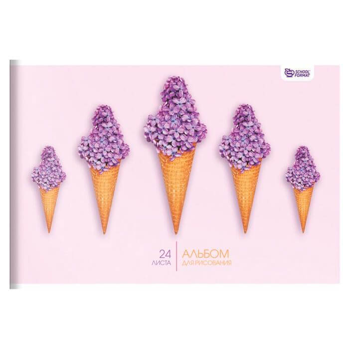 

Альбом для рисования скулформат 24л а4 цветочное мороженое ал24-цм